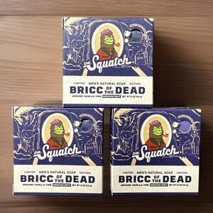 Dr. Squatch Limited Edition Bricc Of The Dead 5 oz Soap **LOT OF 3**